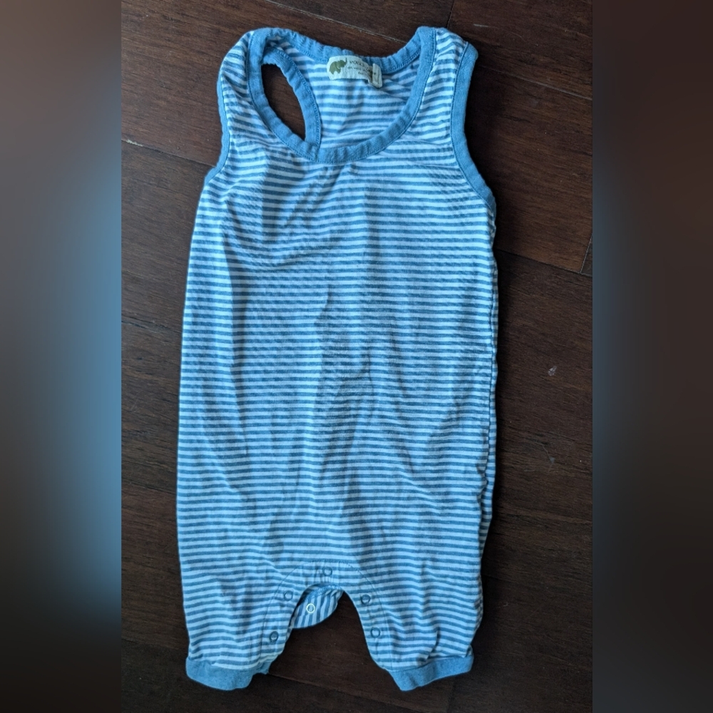 Blue Striped Baby Onesie